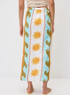 Waves and suns maxi skirt