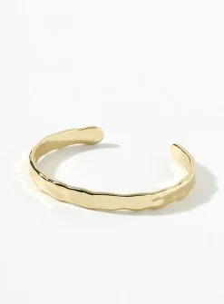 Wavy open bangle bracelet
