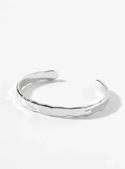 Wavy open bangle bracelet