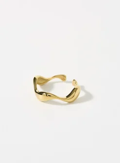 Wavy open ring