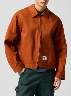 Wavy zip utilitarian jacket