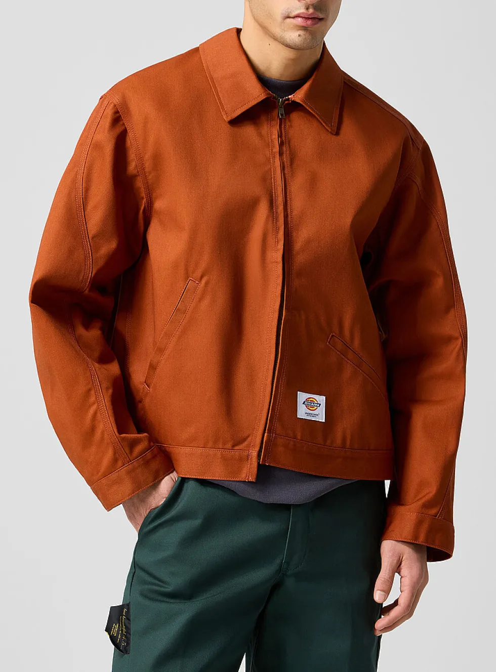 Wavy zip utilitarian jacket