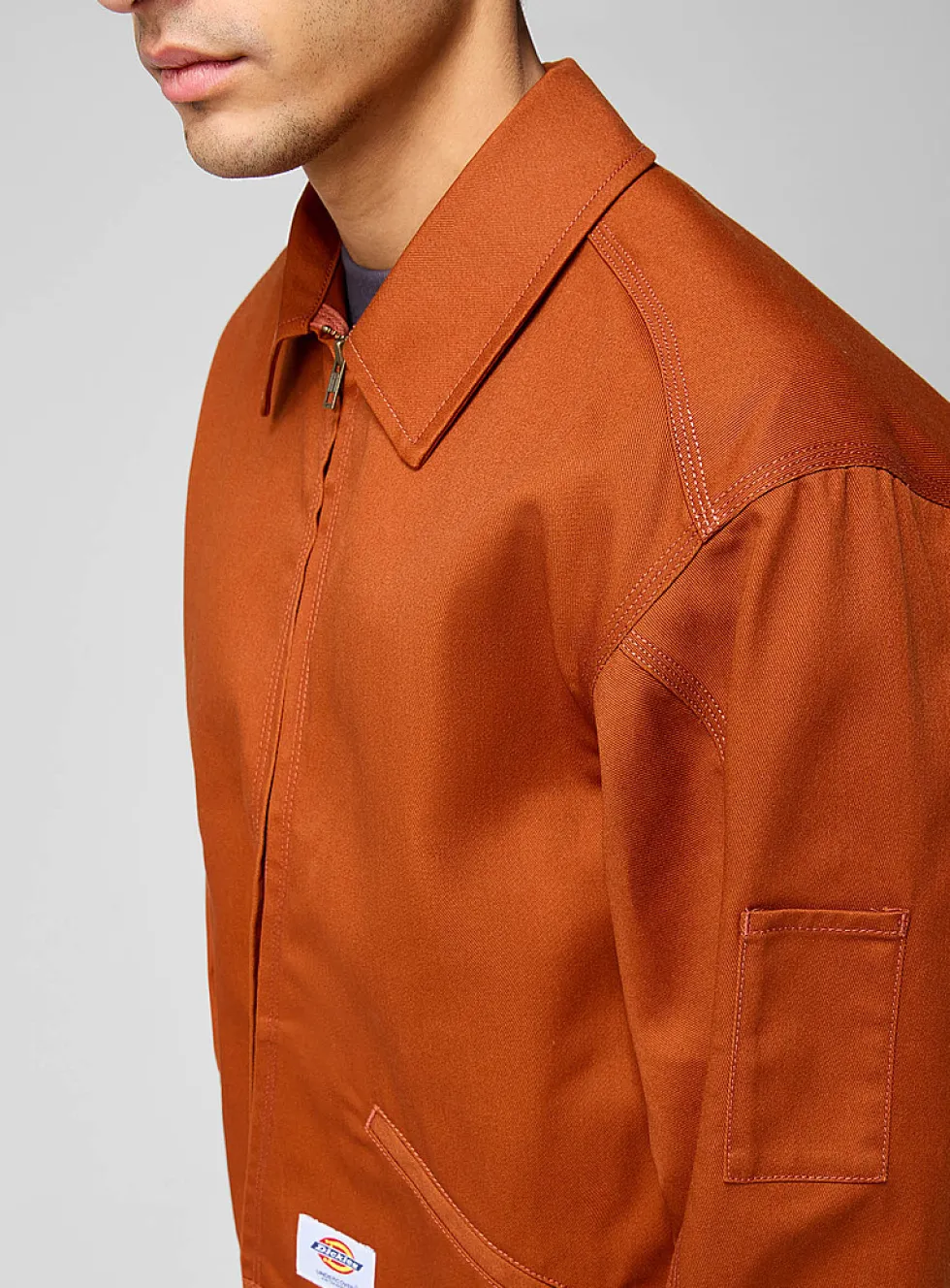 Wavy zip utilitarian jacket
