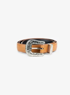 Western buckle leather belt
