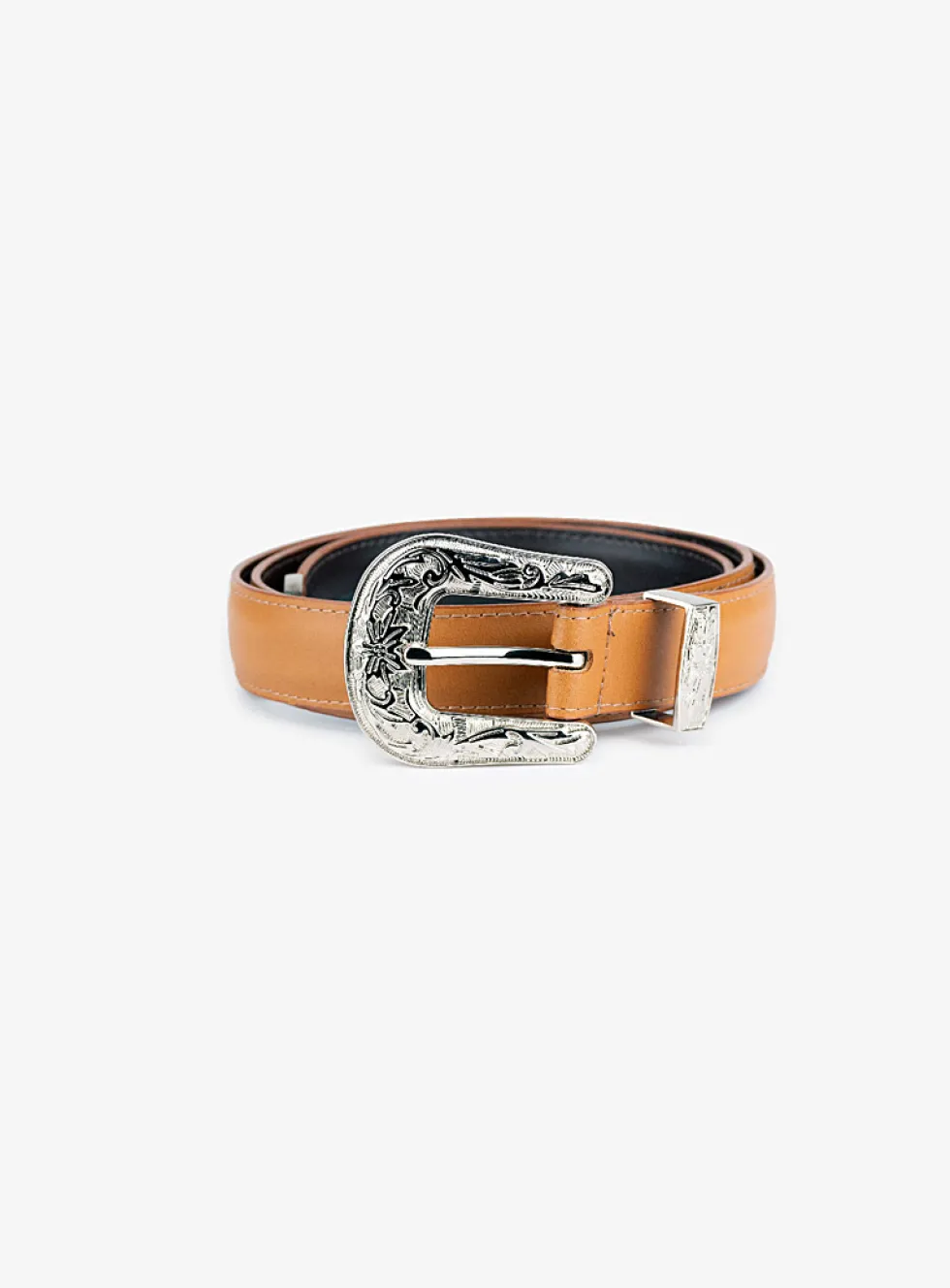 Western buckle leather belt