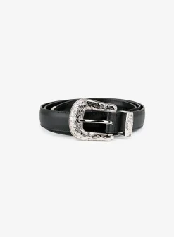 Western buckle leather belt