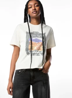 Western print boxy-fit T-shirt