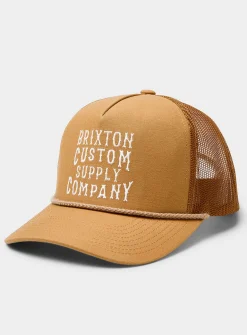 Wheat typography trucker cap