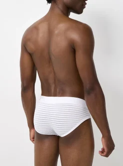 Whisper sheer-stripe brief