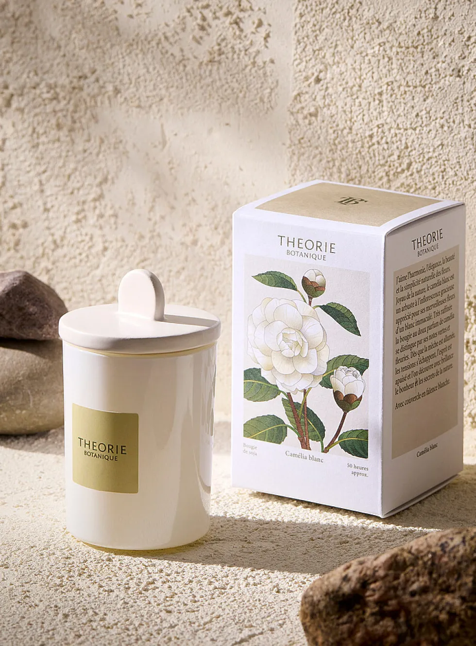 White Camellia scented soy candle