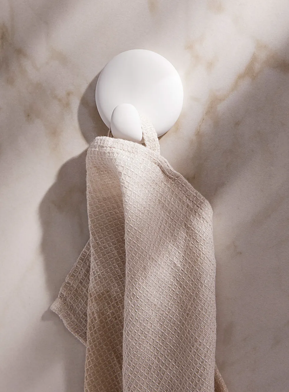 White ceramic adhesive hook