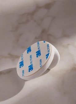 White ceramic adhesive hook