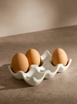 White ceramic egg crate