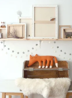 White felt starry garland