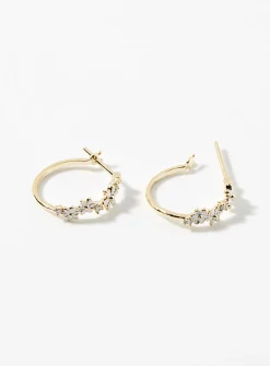 White flower hoops