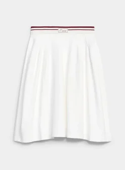 White jersey balloon skirt