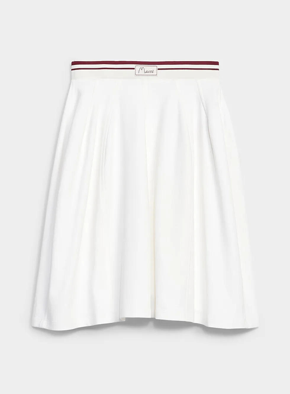 White jersey balloon skirt