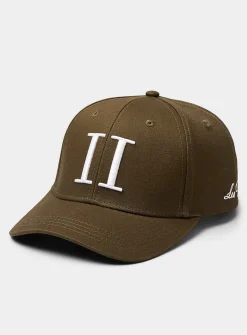 White logo olive cap