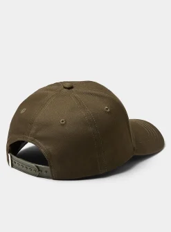 White logo olive cap
