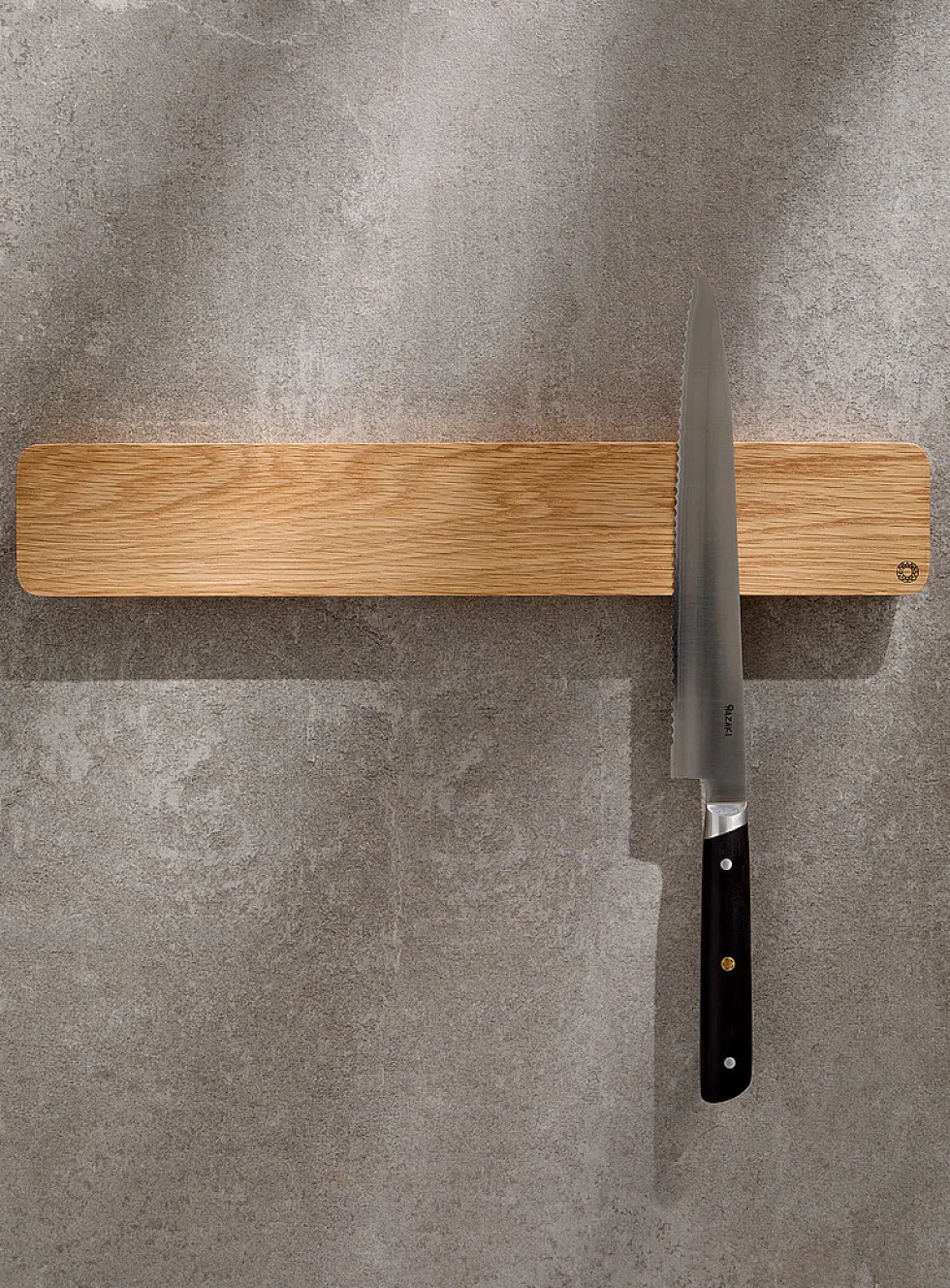 White oak magnetic knife block