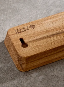 White oak magnetic knife block