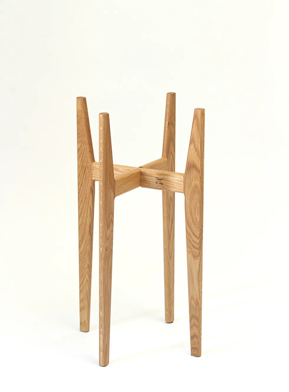 White oak plant stand