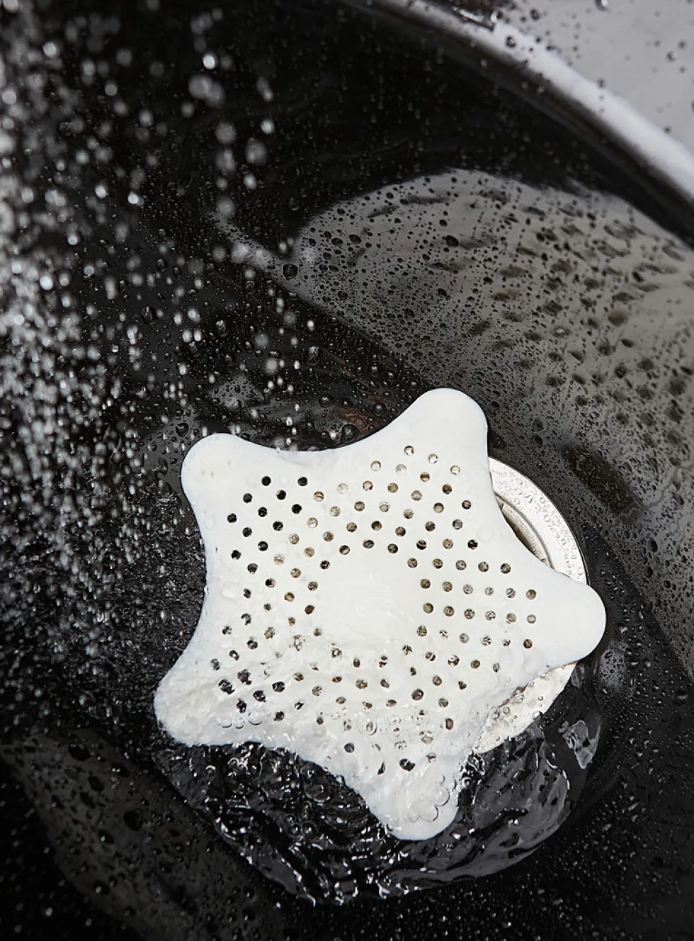 White starfish drain hair catcher