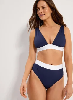 White trim V-neck bralette