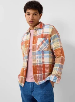 Whiting colourful check knit overshirt