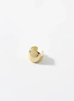 Wide gold ear cuff
