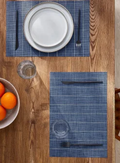 Wide stripes vinyl placemats