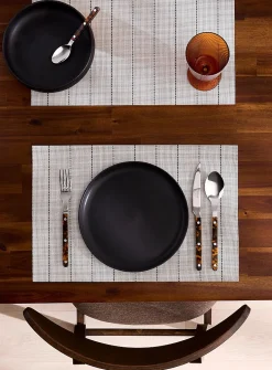 Wide stripes vinyl placemats