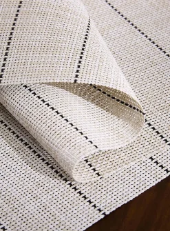 Wide stripes vinyl placemats