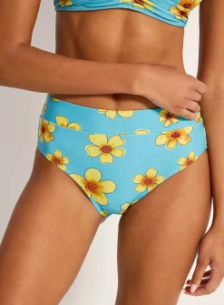 Wide-band high-rise bikini bottom
