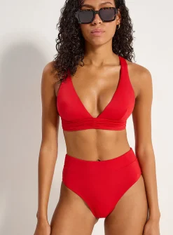 Wide-band high-rise bikini bottom