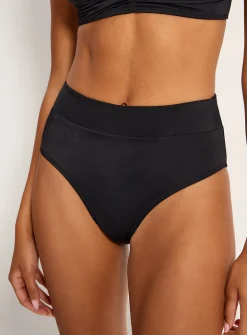Wide-band high-rise bikini bottom