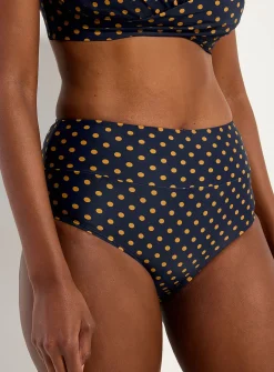 Wide-band high-rise bikini bottom
