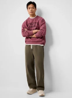 Wide-leg double sided jersey pant