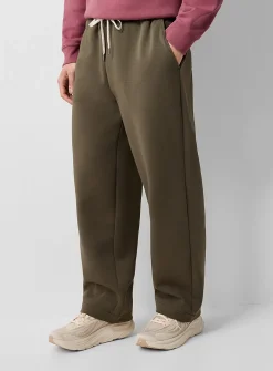 Wide-leg double sided jersey pant