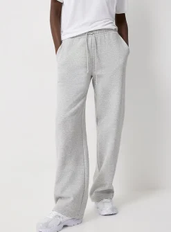 Wide-leg fleece jersey pant