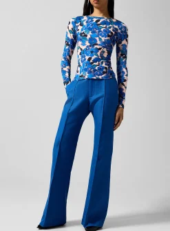 Wide-leg linen pant