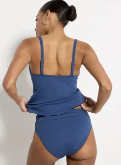 Wide-rib high-rise bikini