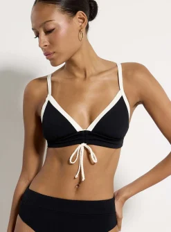 Wide-ribbed sliding knot bralette
