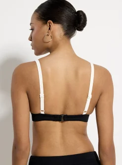 Wide-ribbed sliding knot bralette