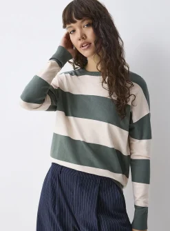 Wide-stripe sweater