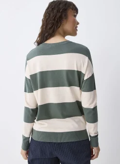 Wide-stripe sweater