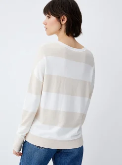 Wide-stripe sweater