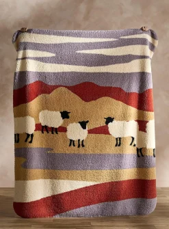Wild sheep fleece throw