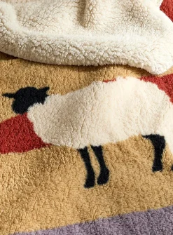 Wild sheep fleece throw