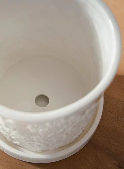 Wildflowers embossed planter